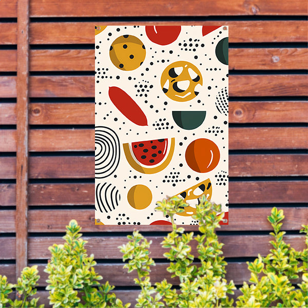 Kleurrijk Popart Fruitontwerp tuinposter
