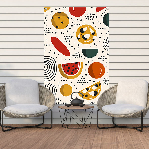 Kleurrijk Popart Fruitontwerp tuinposter