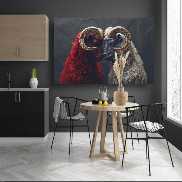 Schapen in Zwart Wit canvas