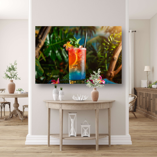 Minimalistisch Drankje op Tafel canvas