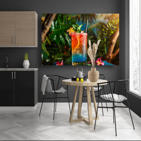 Minimalistisch Drankje op Tafel canvas