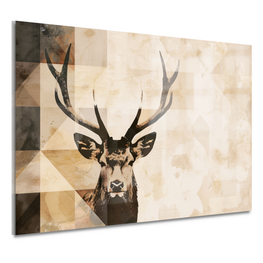 Abstract Hert in Sepia Geometrische Kunst acrylglas