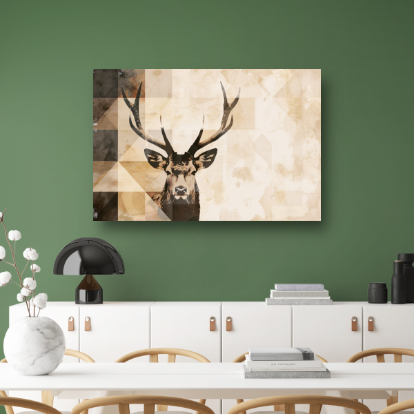 Abstract Hert in Sepia Geometrische Kunst canvas