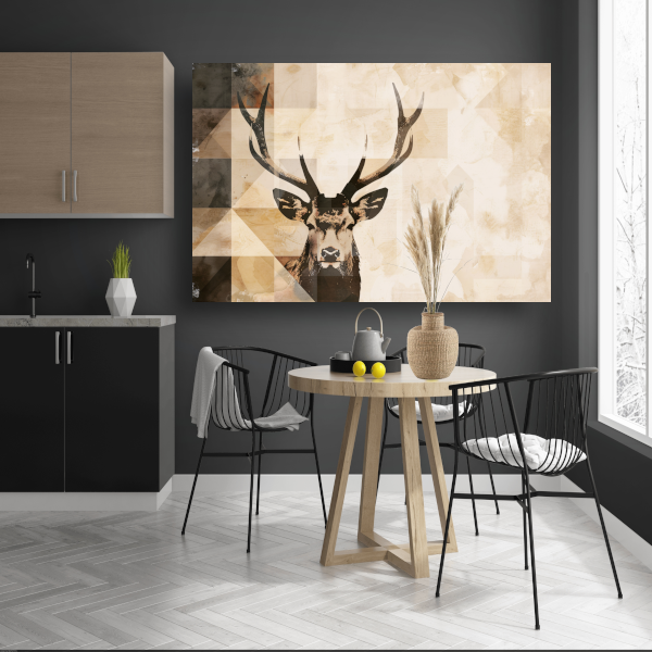 Abstract Hert in Sepia Geometrische Kunst canvas