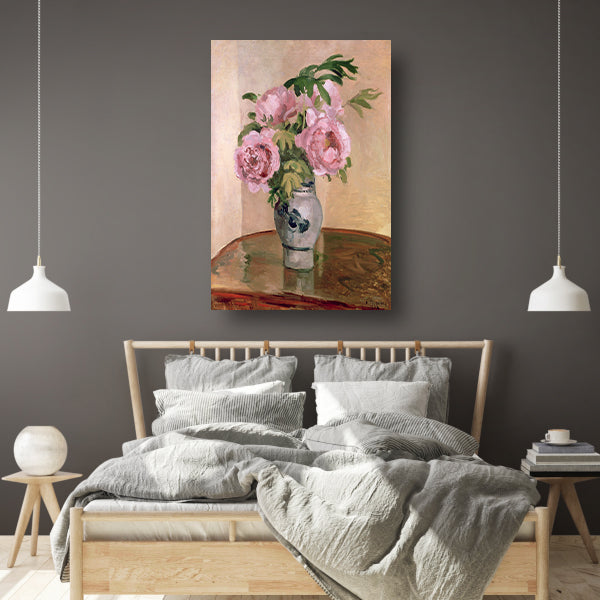 Boeket roze pioenrozen - Camille Pissarro poster