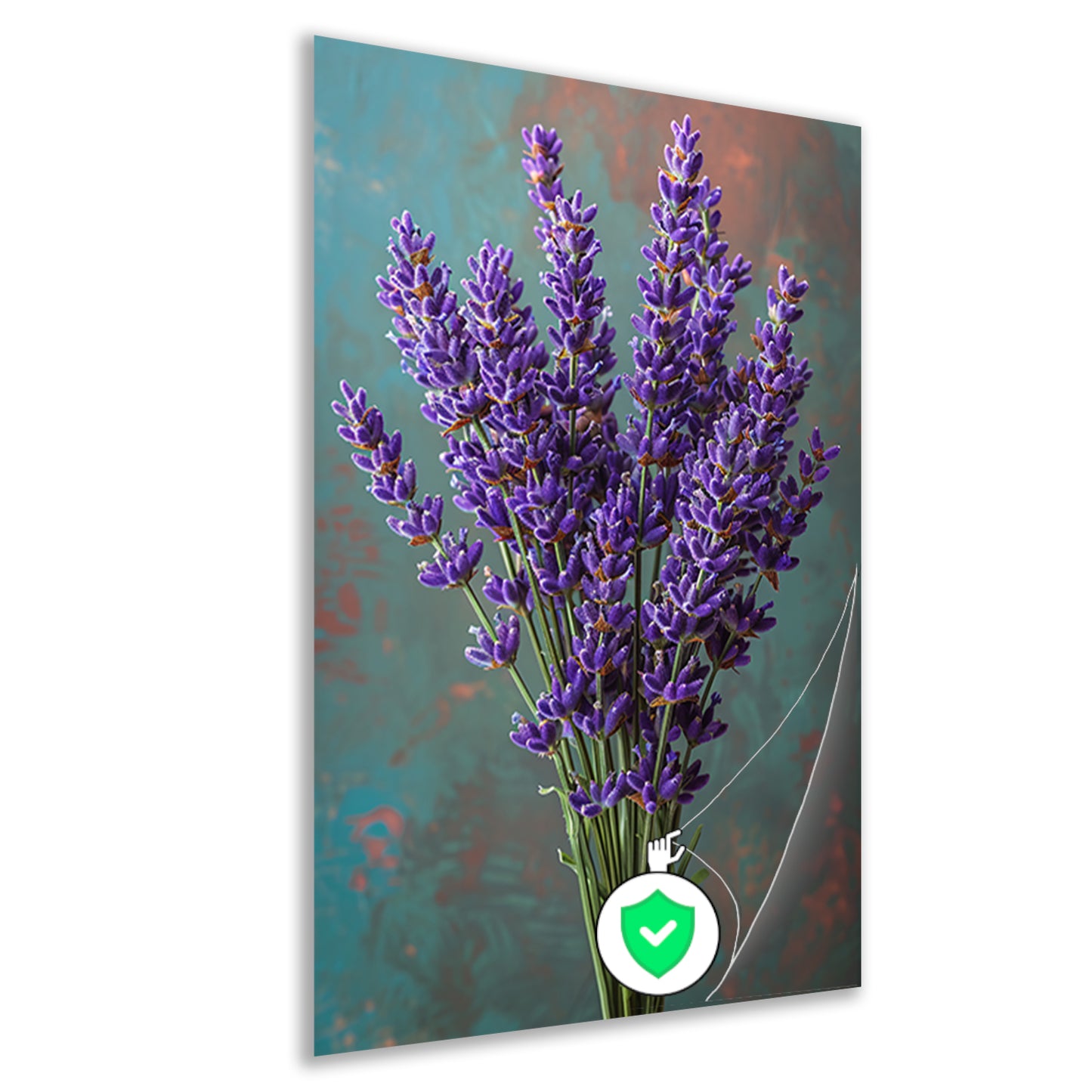 Paarse Lavendelbloemen in Vaas poster