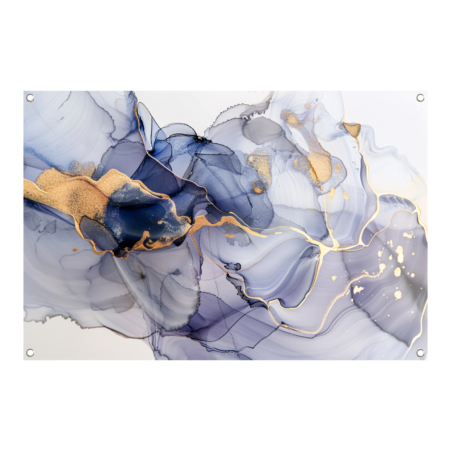 Abstracte Schoonheid met Gouden Lijnen tuinposter