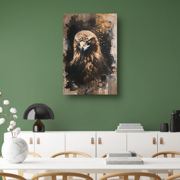 Mysterieuze adelaar in rustieke stijl canvas