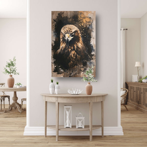 Mysterieuze adelaar in rustieke stijl canvas