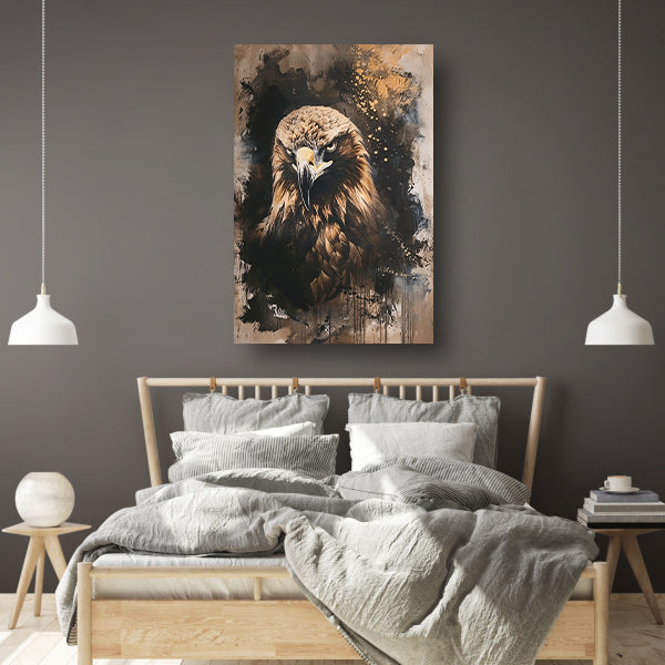 Mysterieuze adelaar in rustieke stijl canvas