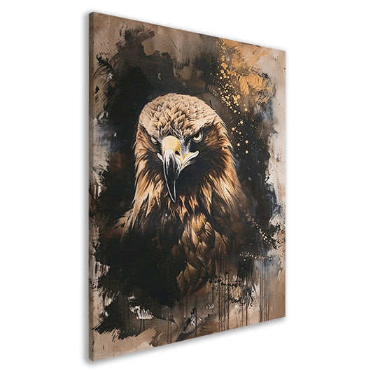 Mysterieuze adelaar in rustieke stijl canvas