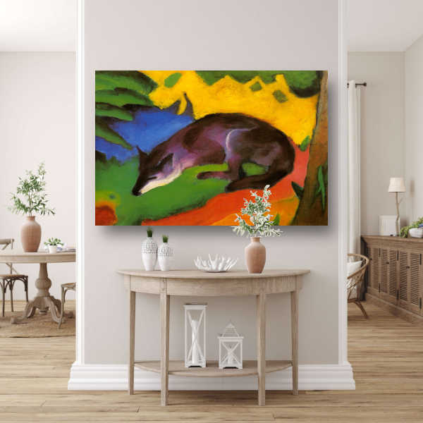 Blauwe Zwarte Vos - Franz Marc poster