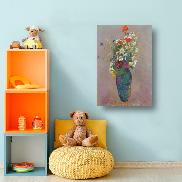Vaas met bloemen - Odilon Redon canvas