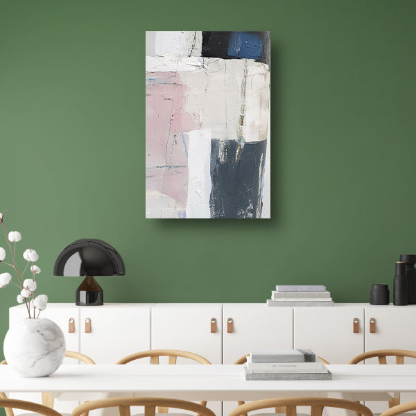 Abstract minimalistisch schilderij van een piano poster