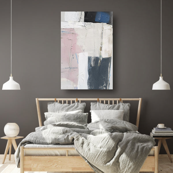 Abstract minimalistisch schilderij van een piano poster