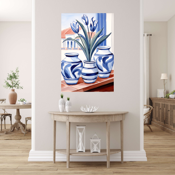 Elegante Blauwe Tulpen in Vazen Acrylglas