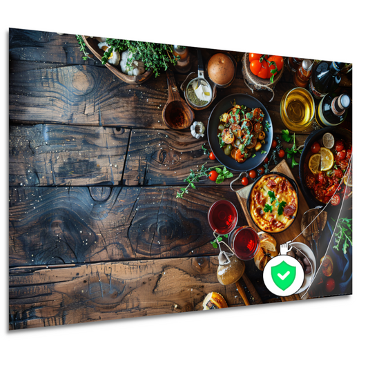 Modern gedekte eettafel poster