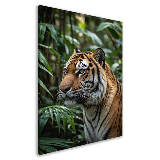 Majestueuze tijger in weelderige jungle canvas