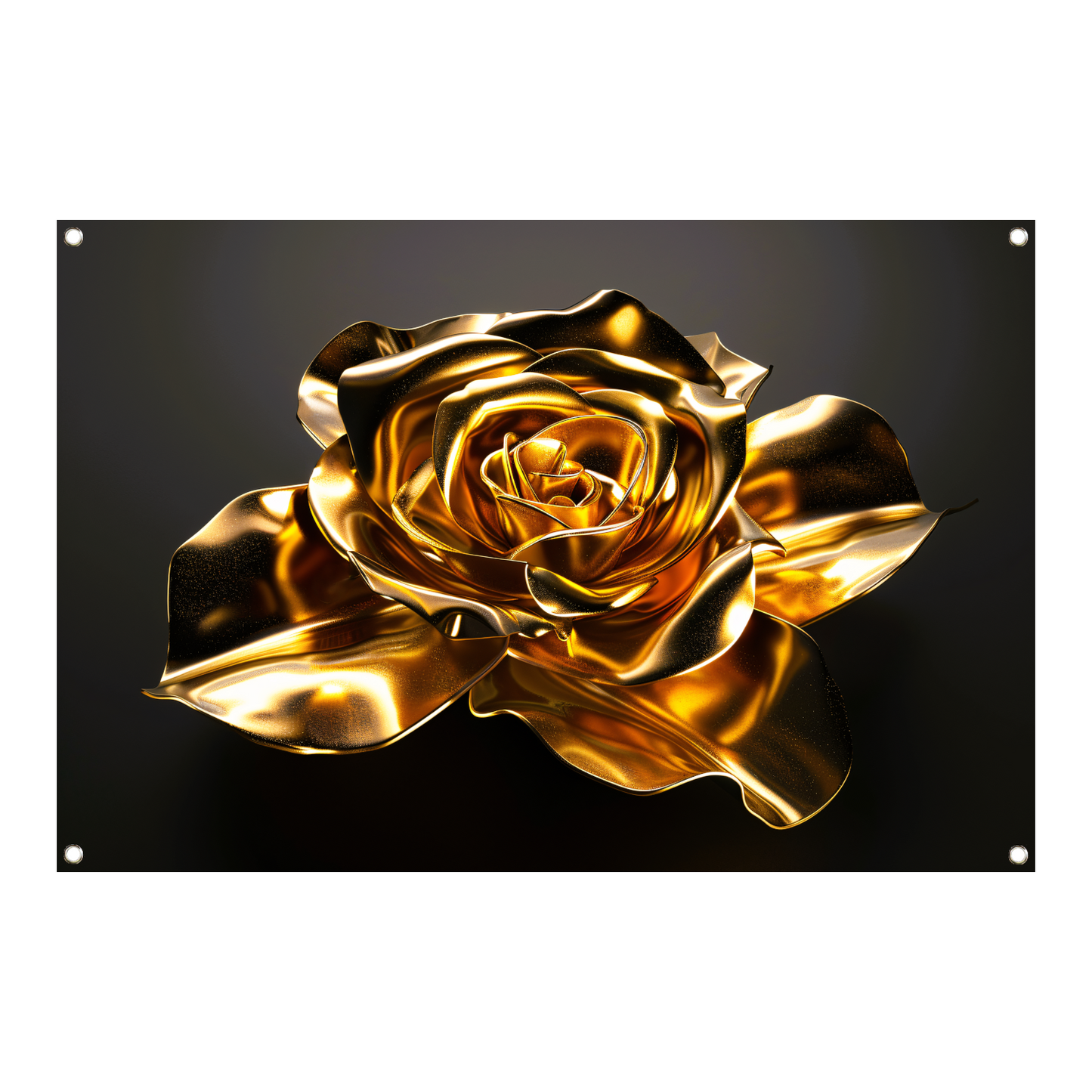 Prachtige Gouden Roos met Schitterende Glans tuinposter