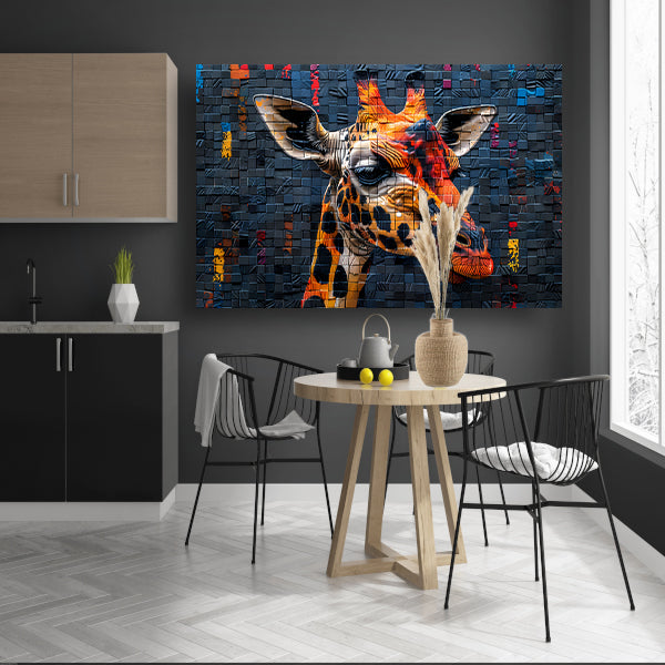 Giraffe Straatkunst Muurschildering canvas