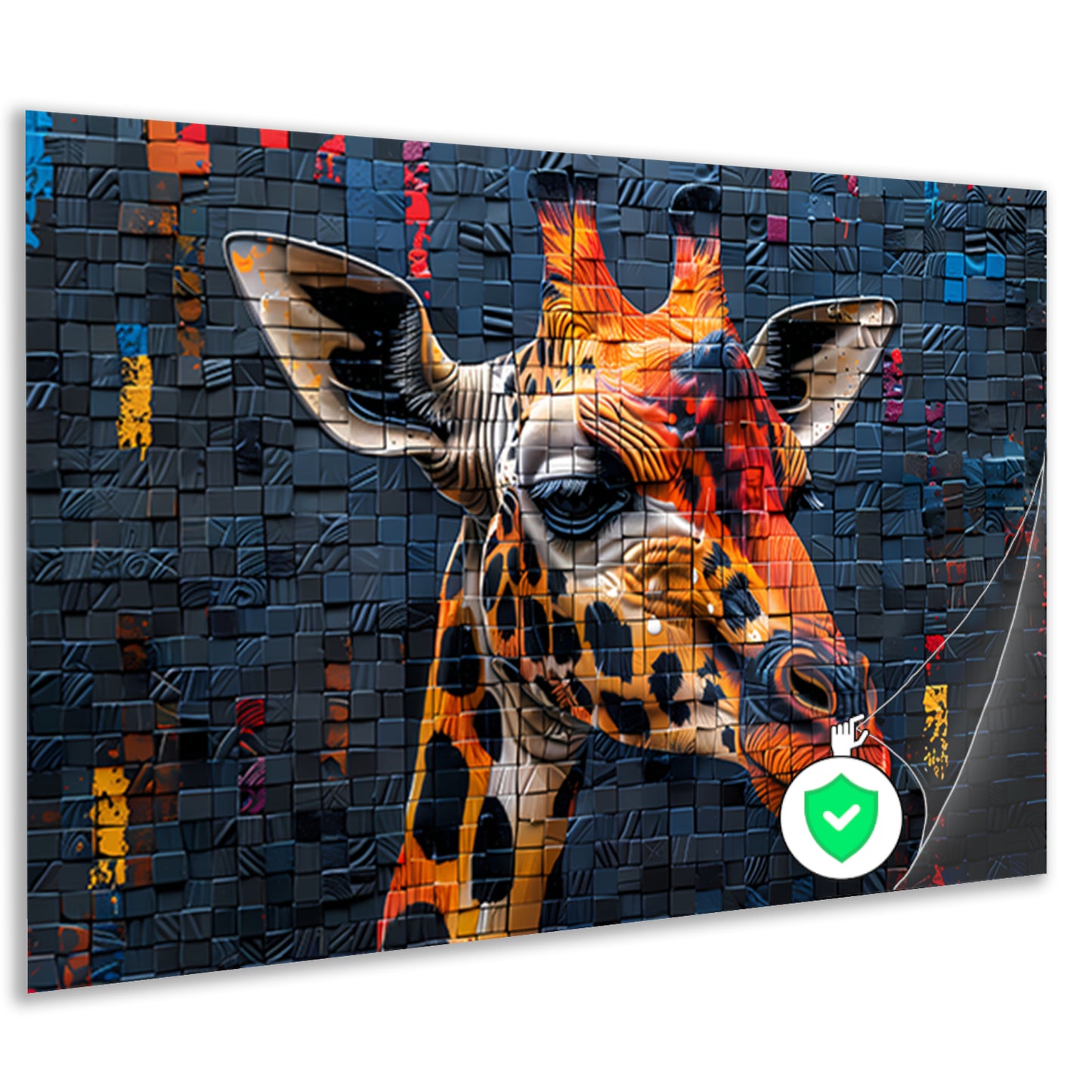 Giraffe Straatkunst Muurschildering poster