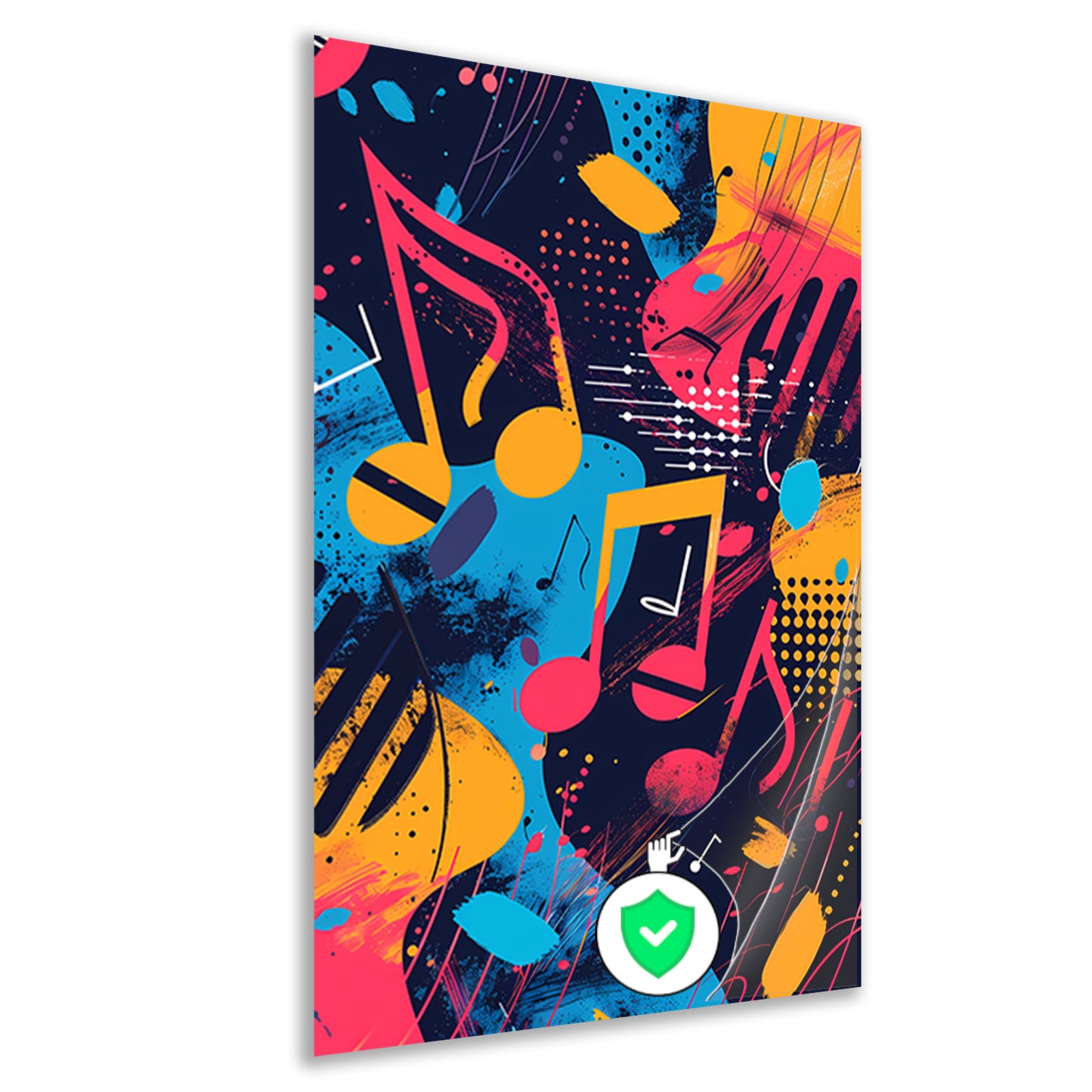 Abstract Muziek Explosie in Kleur poster