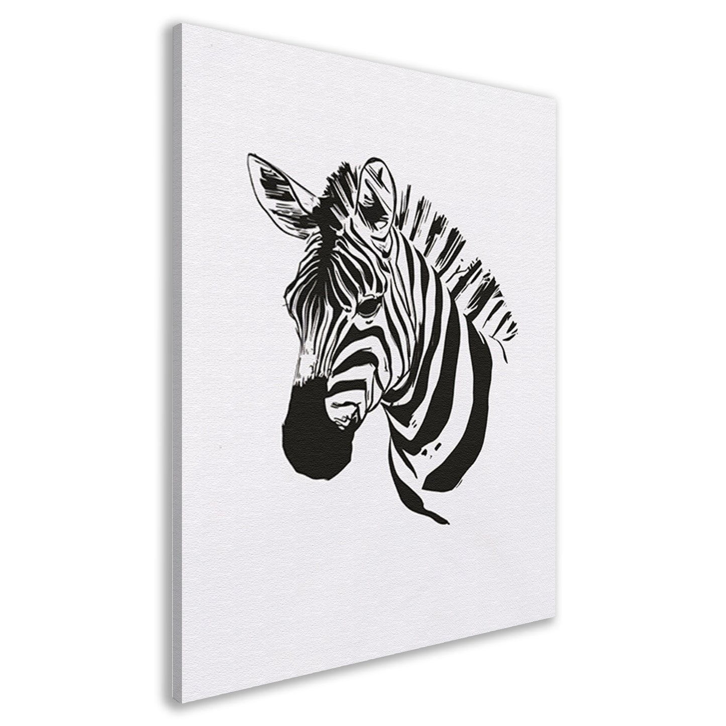 Abstracte Zebra in Zwart-Wit Lijnen canvas