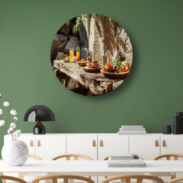 Minimalistisch Stilleven met Eten forex muurcirkel