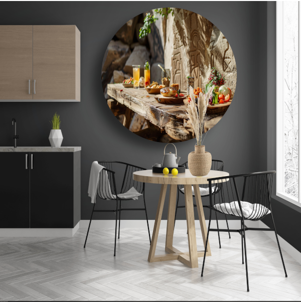 Minimalistisch Stilleven met Eten forex muurcirkel