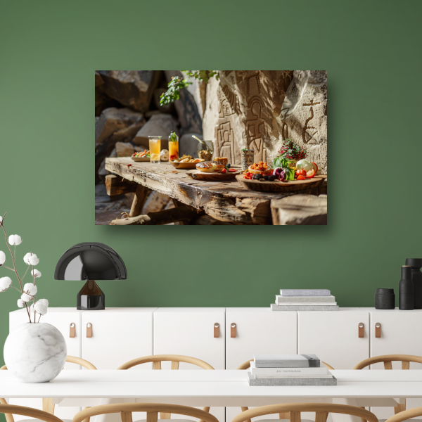 Minimalistisch Stilleven met Eten canvas