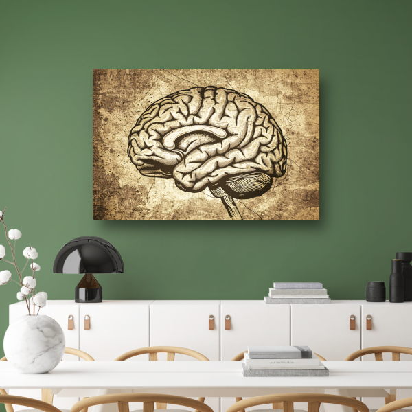 Abstracte hersenschilderij poster