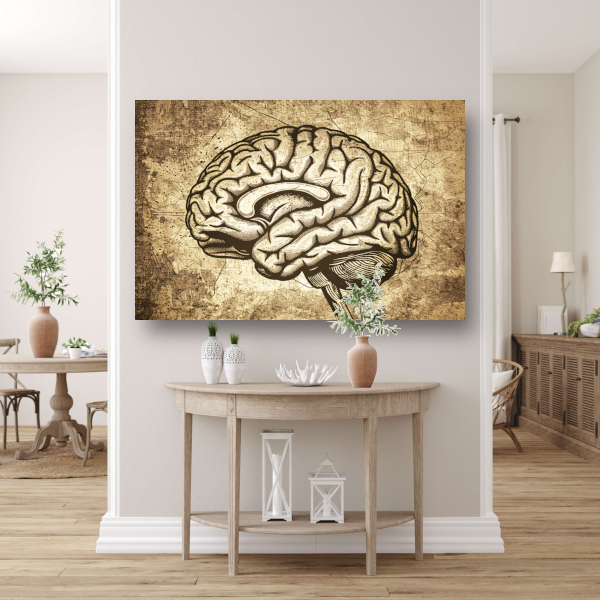 Abstracte hersenschilderij poster