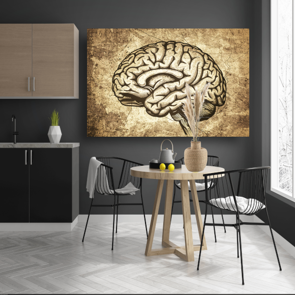 Abstracte hersenschilderij poster