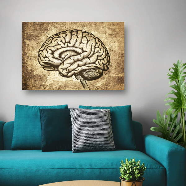 Abstracte hersenschilderij poster