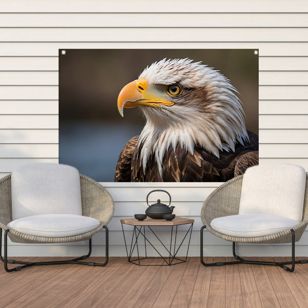 Realistisch portret van een majestueuze adelaar tuinposter