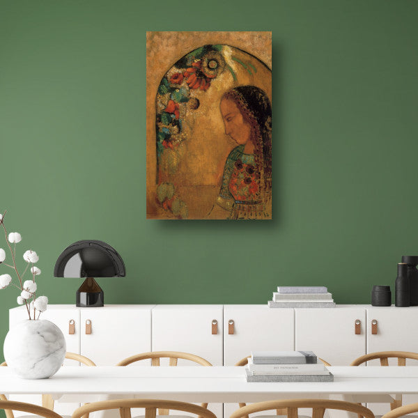Dame van de bloemen - Odilon Redon Acrylglas