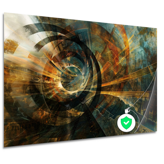 Abstracte geldstroom poster