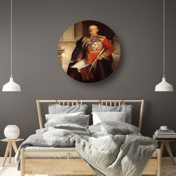 Frederick Sleigh Roberts, 1st Earl Roberts - John Singer Sargent aluminium muurcirkel