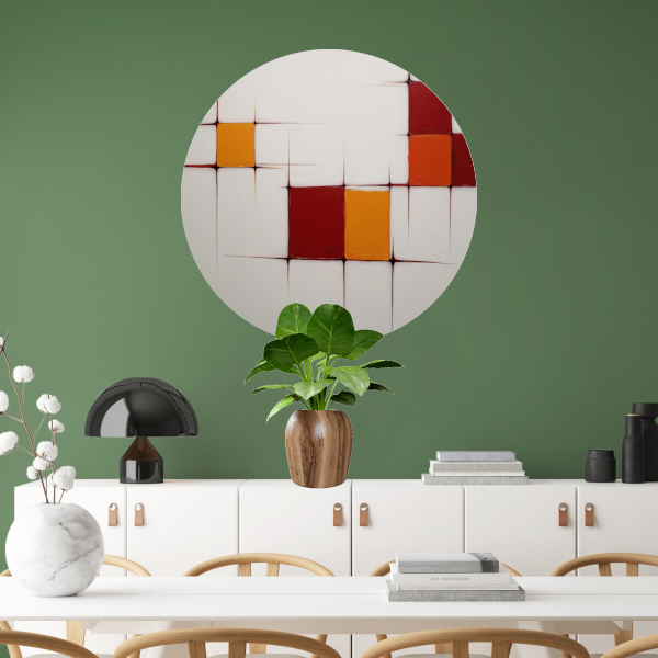 Abstract Minimalistisch Kleurenspel forex muurcirkel