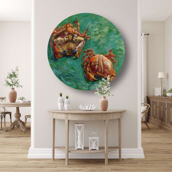 Twee krabben - Vincent van Gogh forex muurcirkel