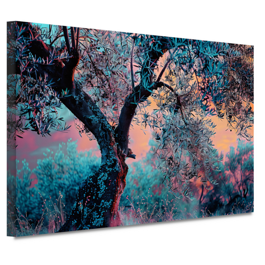 Impressionistische Nachtbomen canvas
