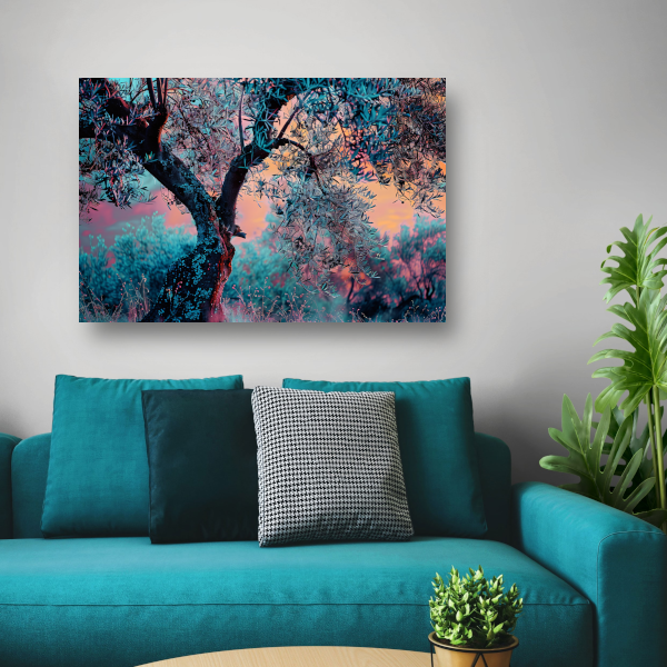 Impressionistische Nachtbomen canvas