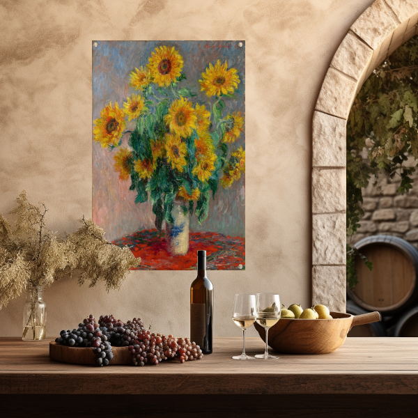 Boeket Zonnebloemen - Claude Monet tuinposter