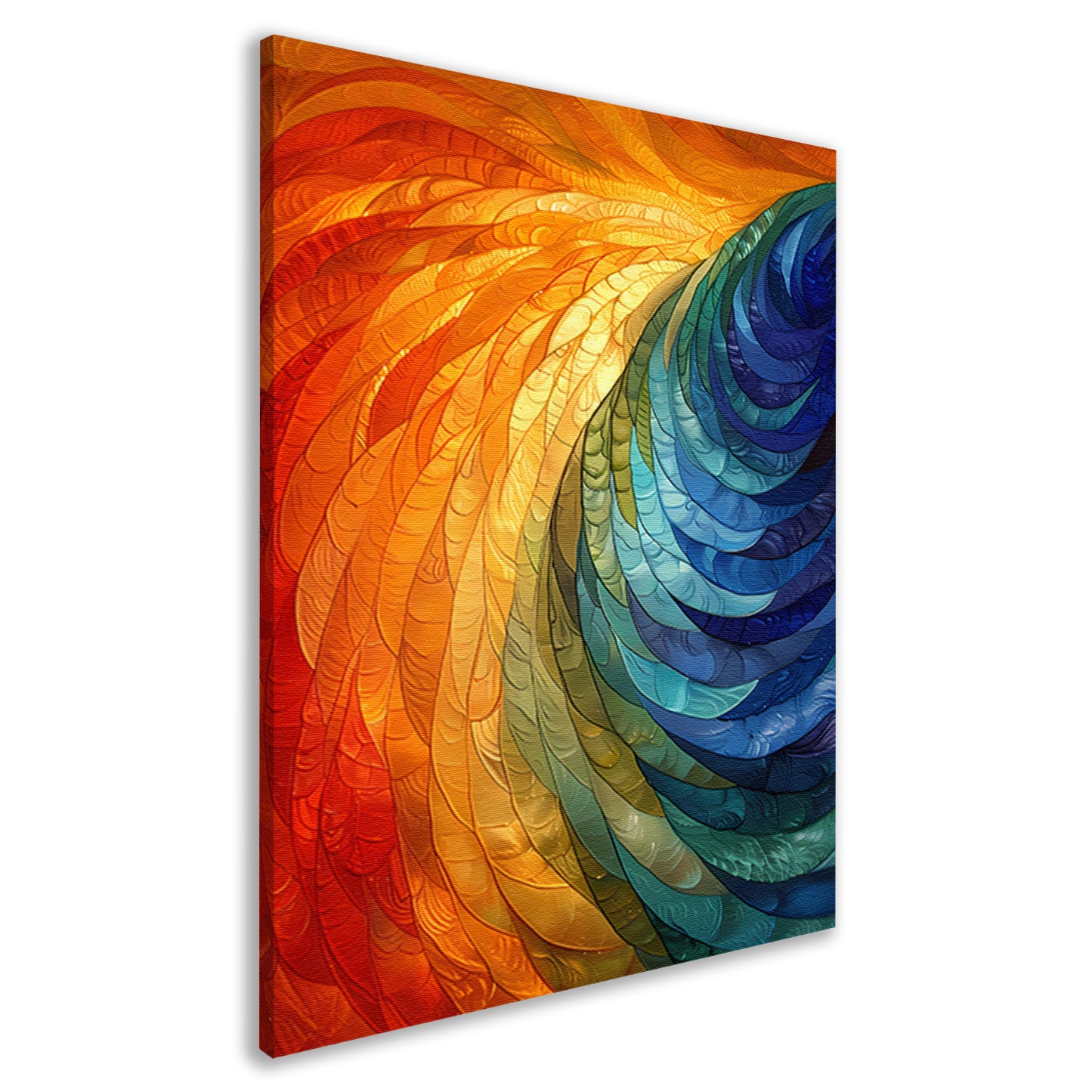 Kleurrijk abstract patroon kunstwerk voor interieur canvas