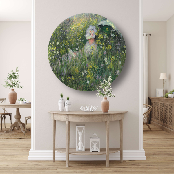 In de weide - Claude Monet forex muurcirkel