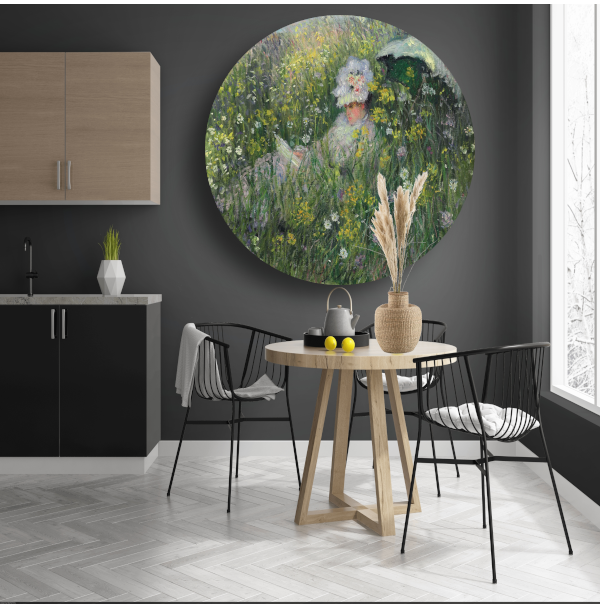 In de weide - Claude Monet forex muurcirkel