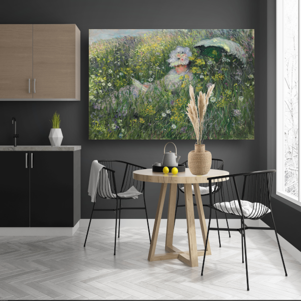 In de weide - Claude Monet poster