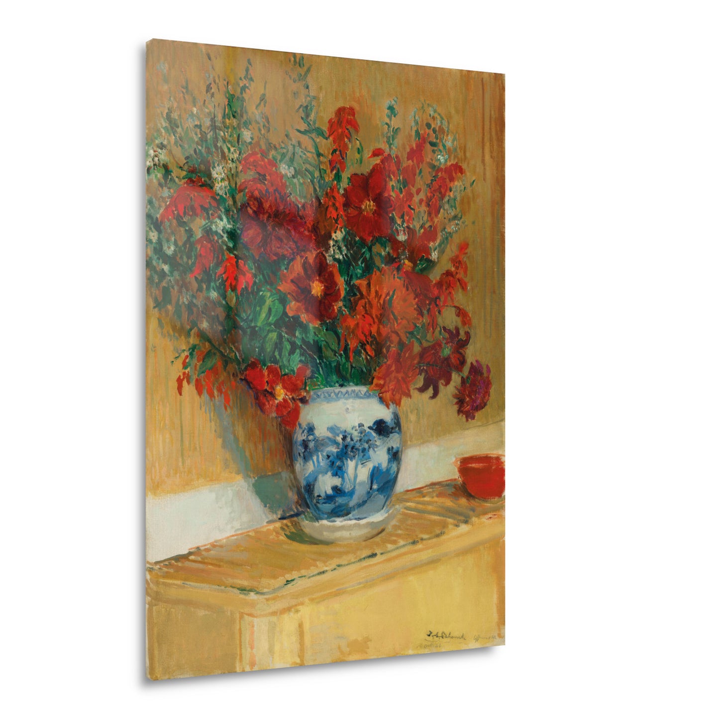 Boeket bloemen in blauwe vaas - Jacques-Émile Blanche Acrylglas