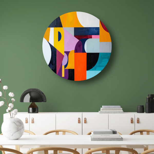 Primaire Kleuren in Abstracte Harmonie forex muurcirkel
