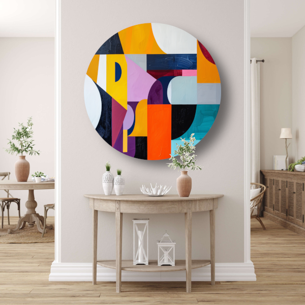 Primaire Kleuren in Abstracte Harmonie forex muurcirkel